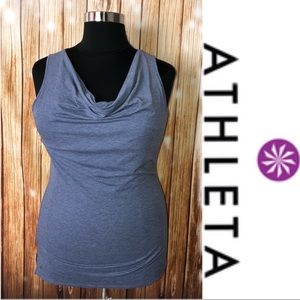 ATHLETA SCOOP NECK TANK XL BLUE